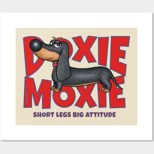 Cute Funny Dachshund Doxie Moxie Dog Attitude Posters and Art